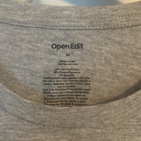 NWT Open Edit Gray Heather Cotton/Rayon Men's T Shirt Nordstrom Size Medium - Picture 2 of 5